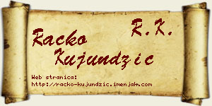 Racko Kujundžić vizit kartica